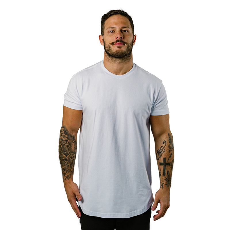 021 ESSENTIAL DROP-CUT T-SHIRT - BRANCO