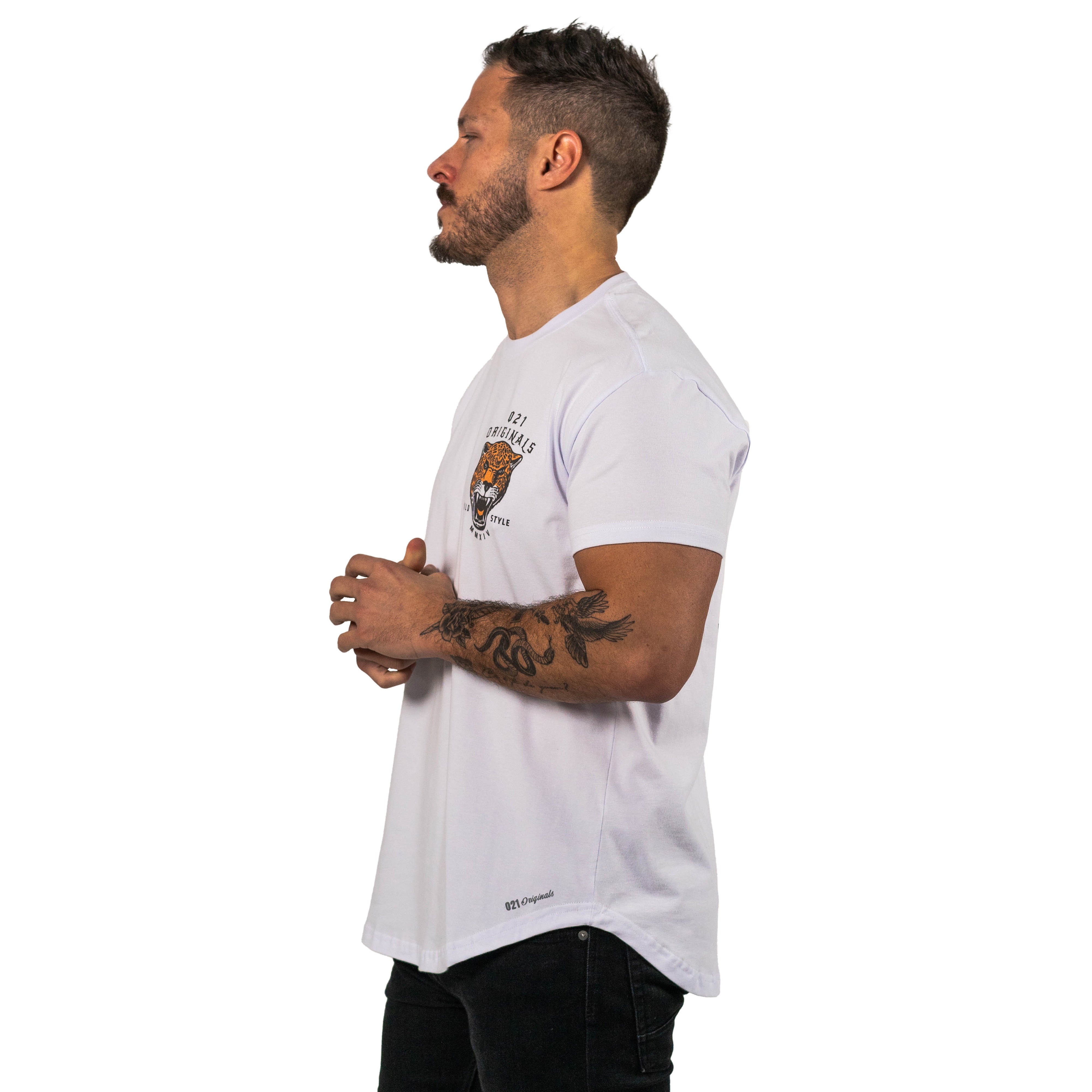 WILD STYLE DROP-CUT T-SHIRT - BRANCO